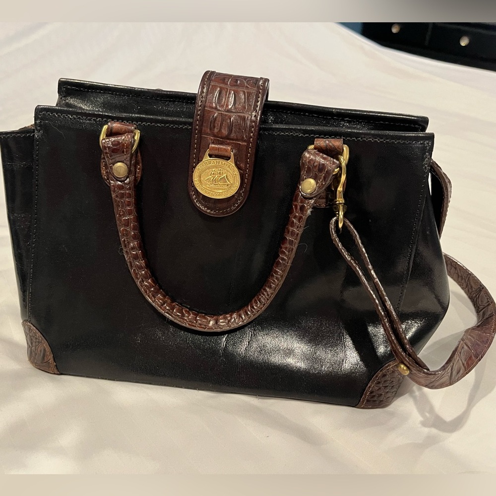 Brahmin black leather purse